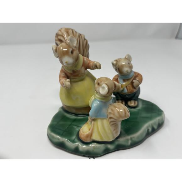Storybook Style Woodland Scene Other - Vintage Porcelain Squirrel Family Figurine – Storybook Style Woodland Scene